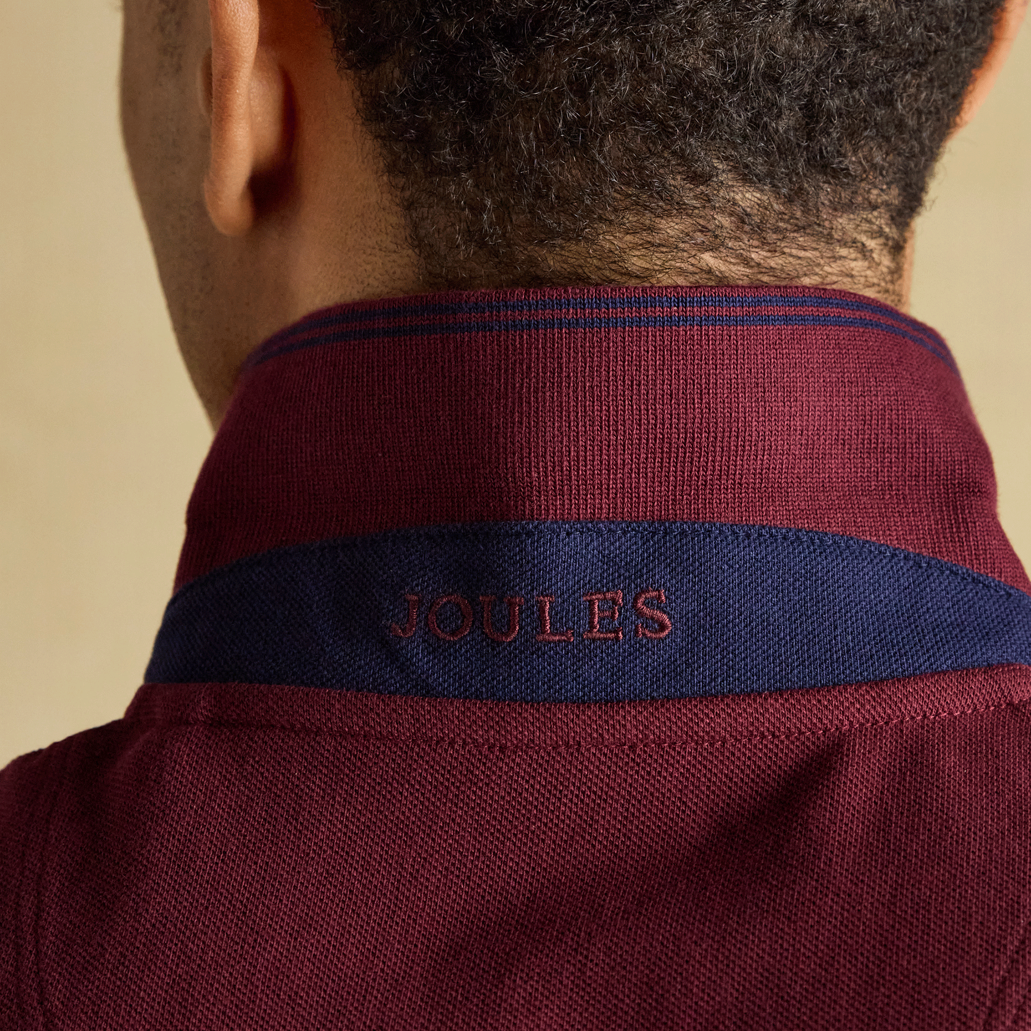Joules Woody Cotton Pique Polo Shirt in Burgundy