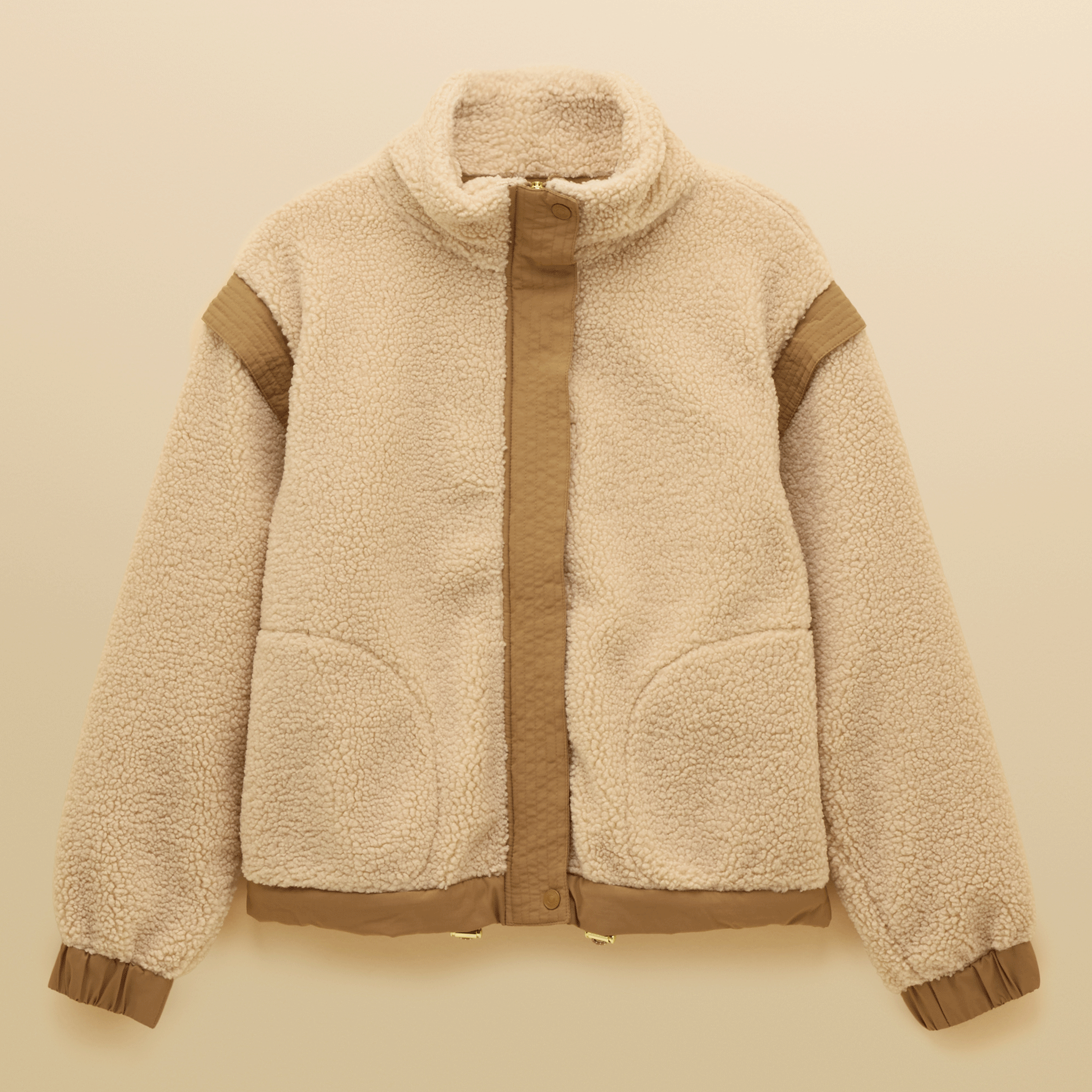 Joules Wrenleigh 2-in-1 Fleece Jacket in Cream