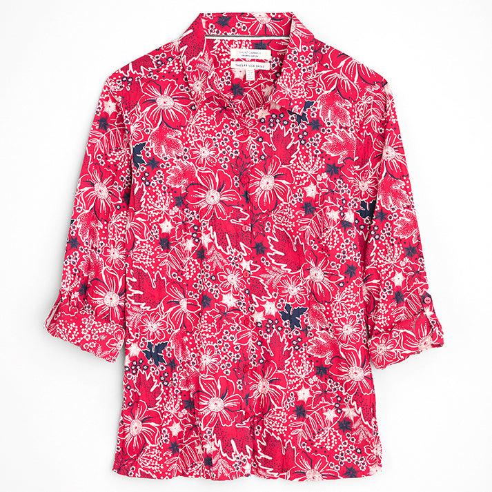 Larissa Shirt - Winter Camellia Crimson - 1