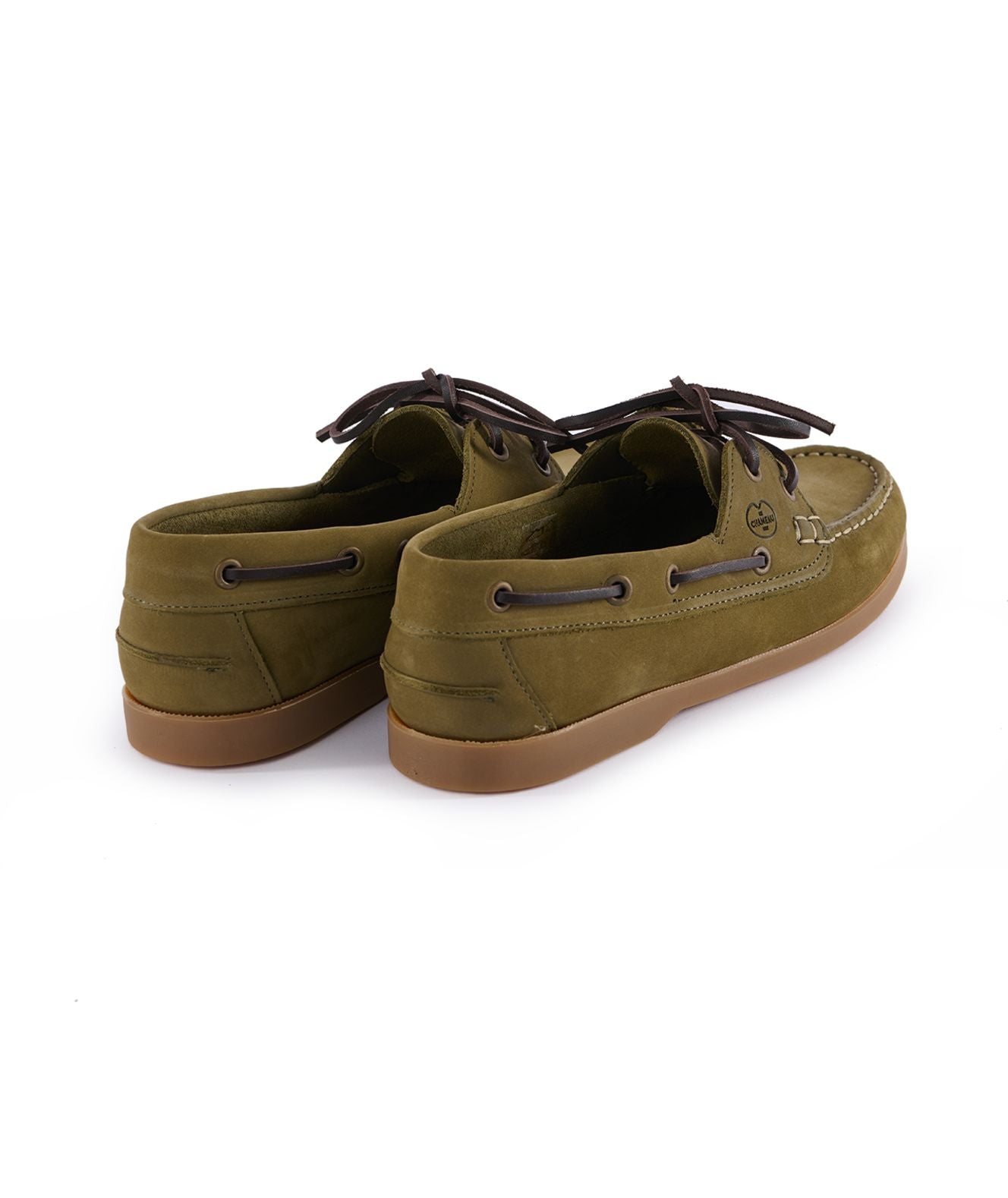 Le Chameau Galion Femme Nubuck Deck Shoe Vert Vierzon 3