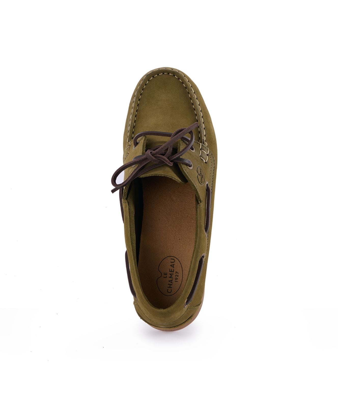 Le Chameau Galion Femme Nubuck Deck Shoe Vert Vierzon 4
