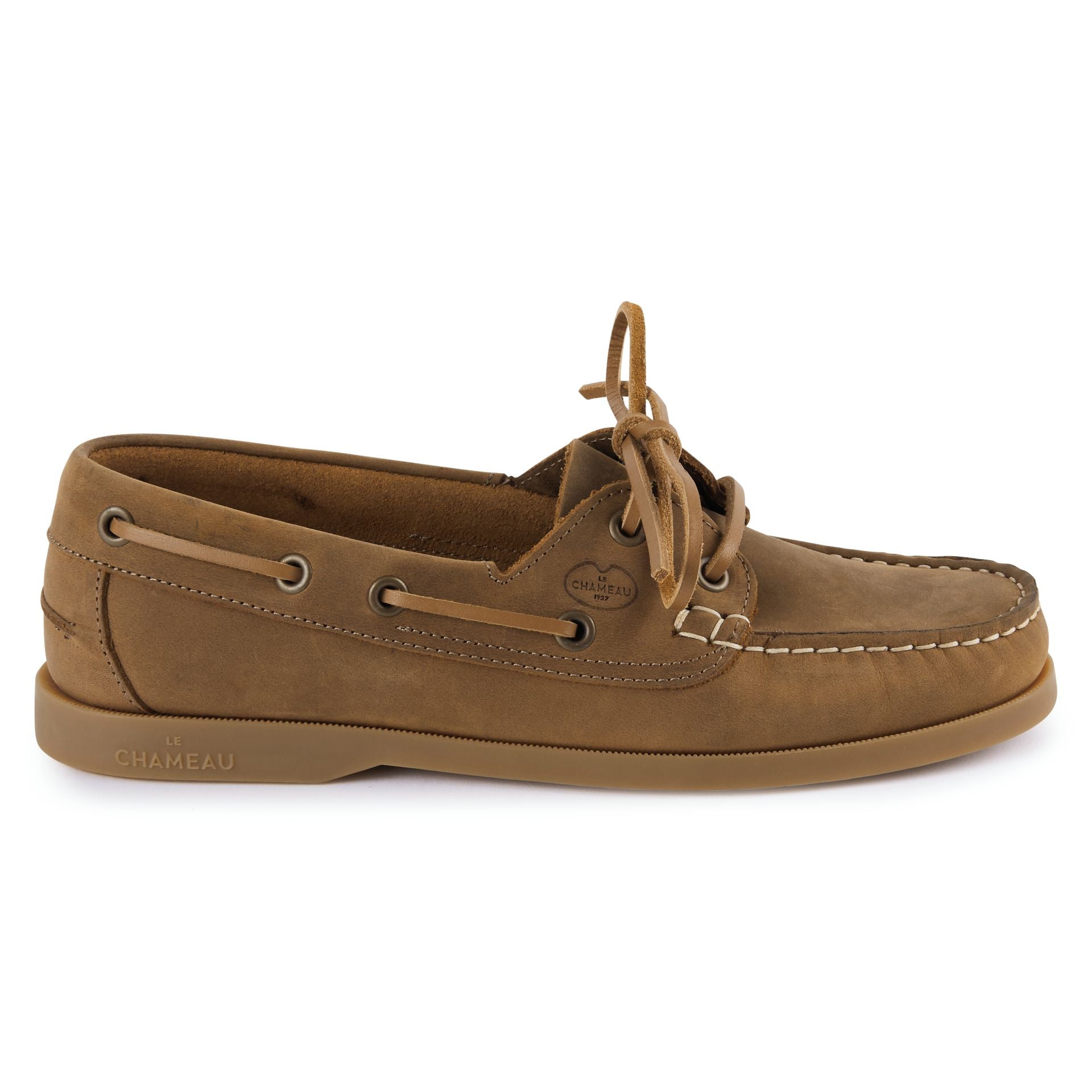 Le Chameau Galion Femme Nubuck Deck Shoe Walnut 1