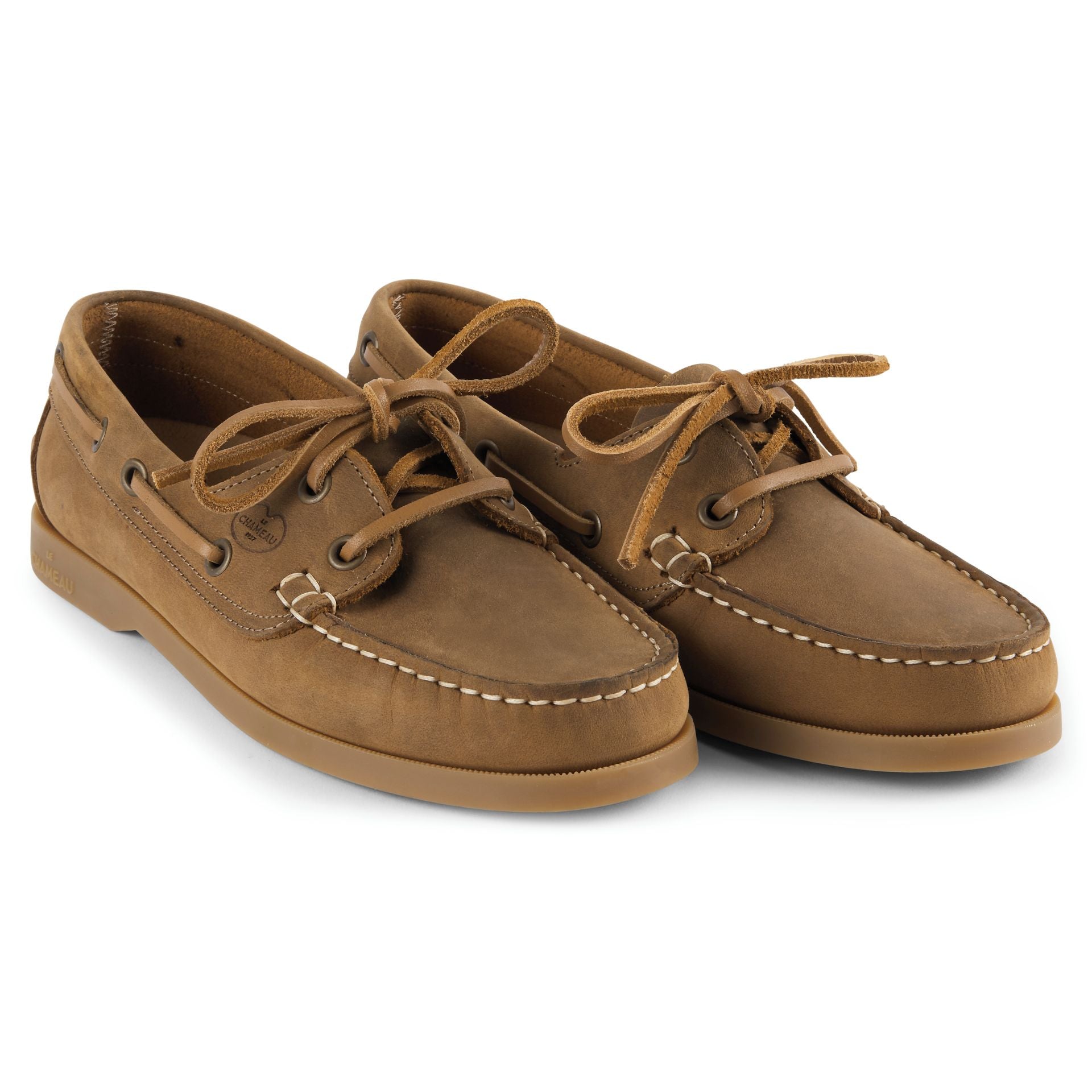 Le Chameau Galion Femme Nubuck Deck Shoe Walnut 2