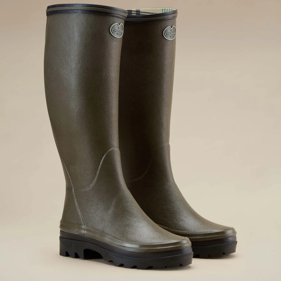 Le Chameau Women's Giverny Jersey Lined Boots Vert Chameau