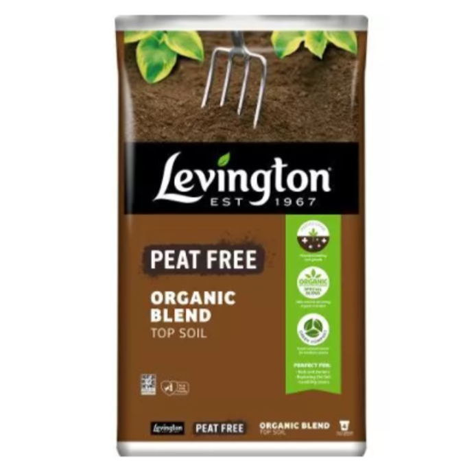 Levington Peat Free Organic Blend Top Soil 20L 1