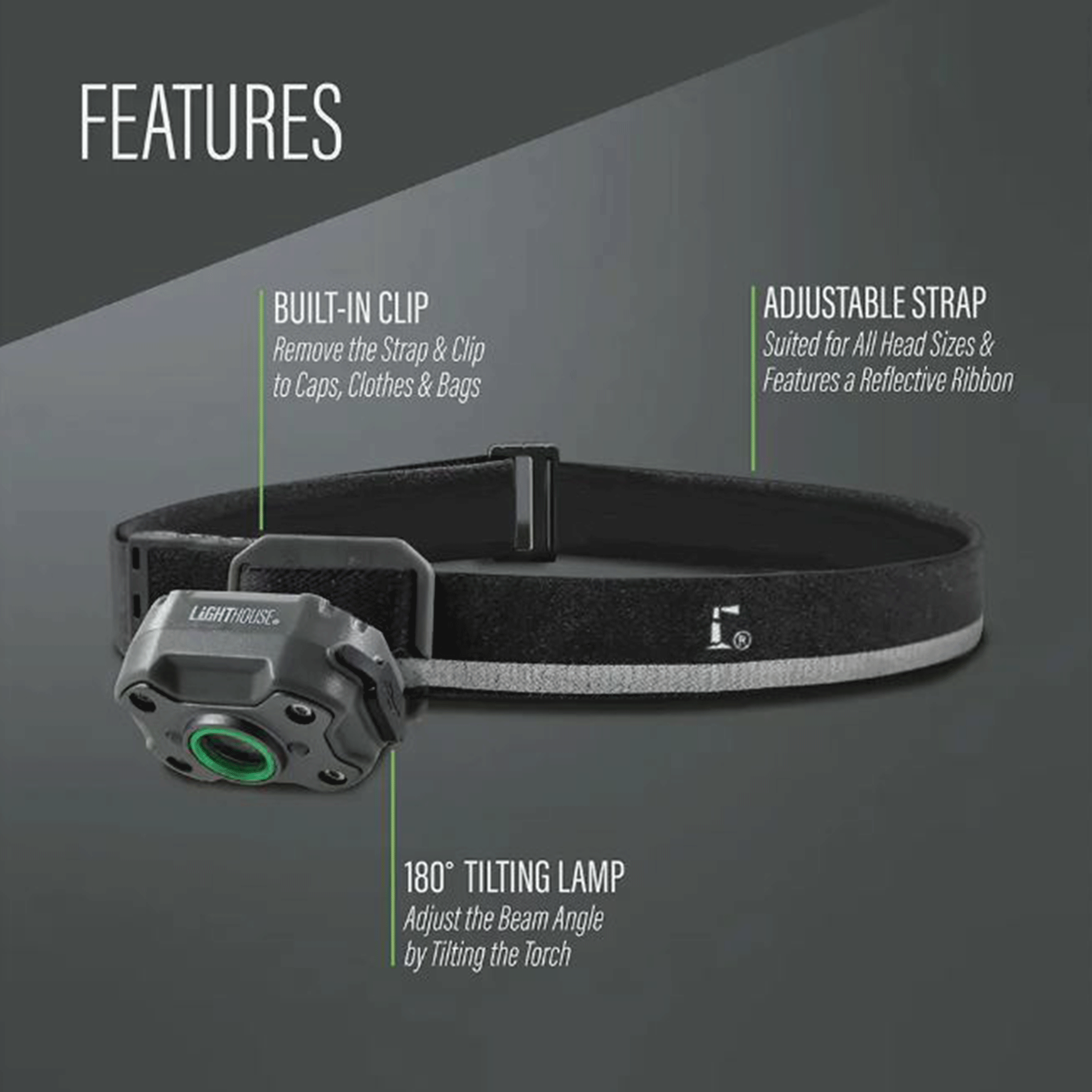 Lighthouse Mini LED Rechargeable Headlight 400 Lumens