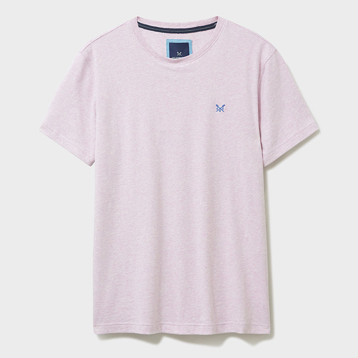 Crew Clothing Classic Crew Neck T-Shirt Pink Marl 1