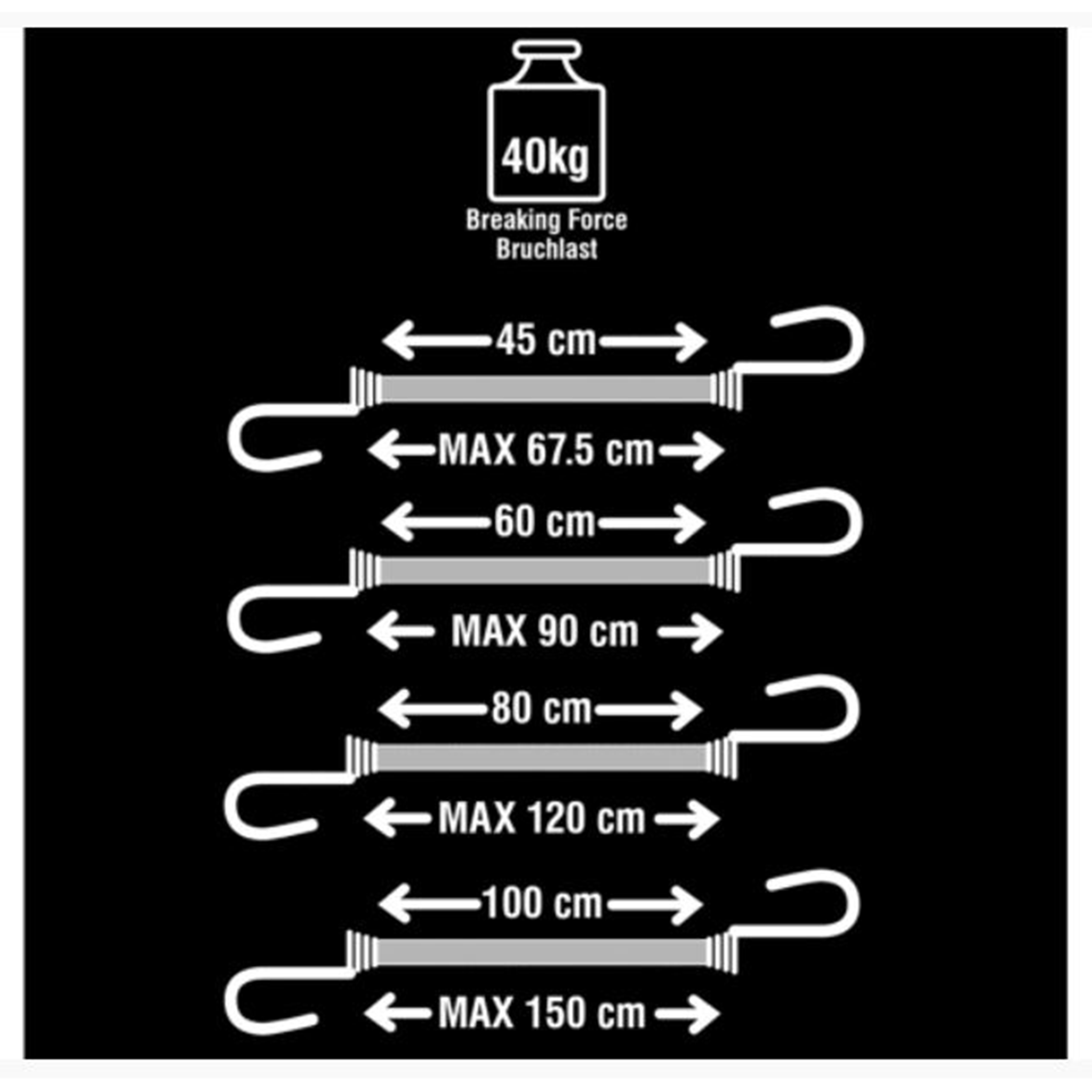 Master Lock Twin Wire Bungee Organiser 10 Piece Set