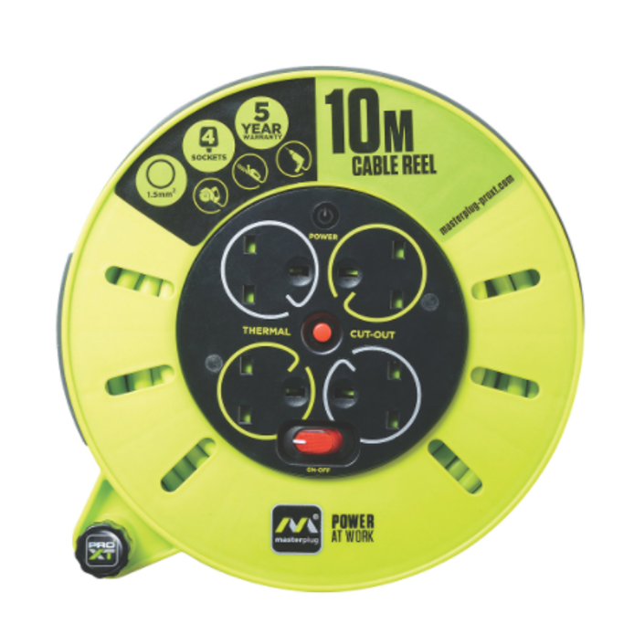 Masterplug Pro-XT 13A Cassette Reel 10m 1