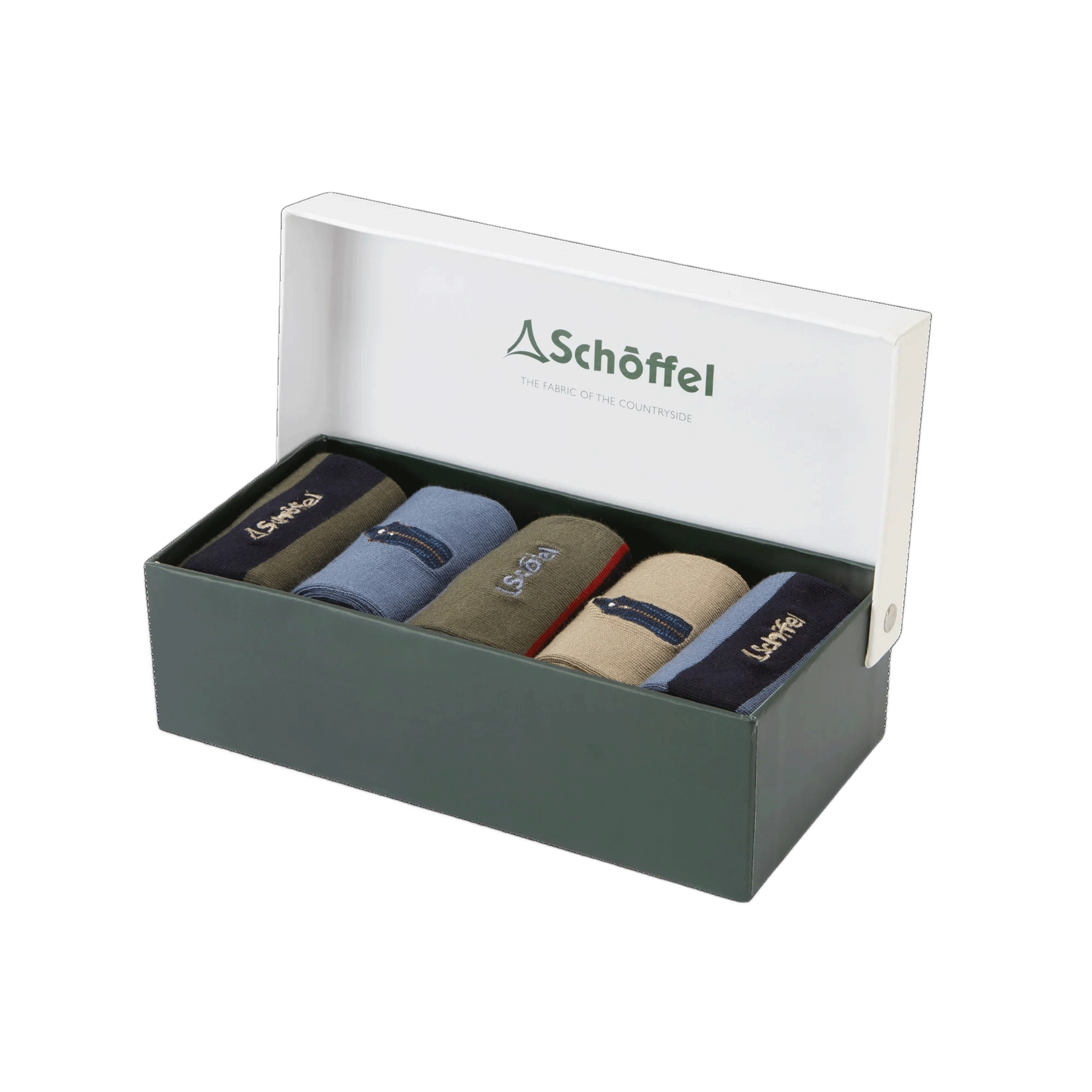 Schoffel Men's Bamboo Sock (Box Of 5) - Oakham Mix Colourway