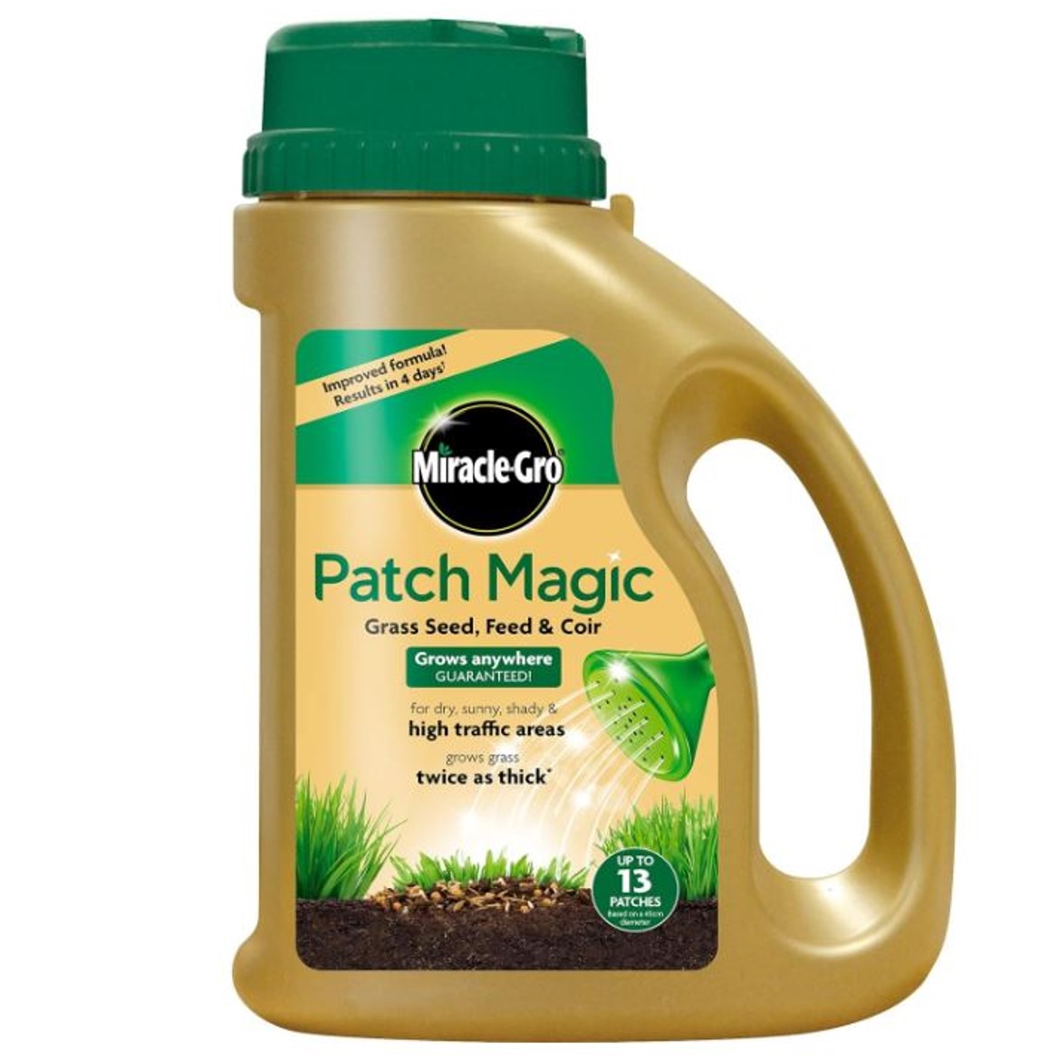 Miracle Gro Patch Magic Grass Seed, Feed & Coir 1015g