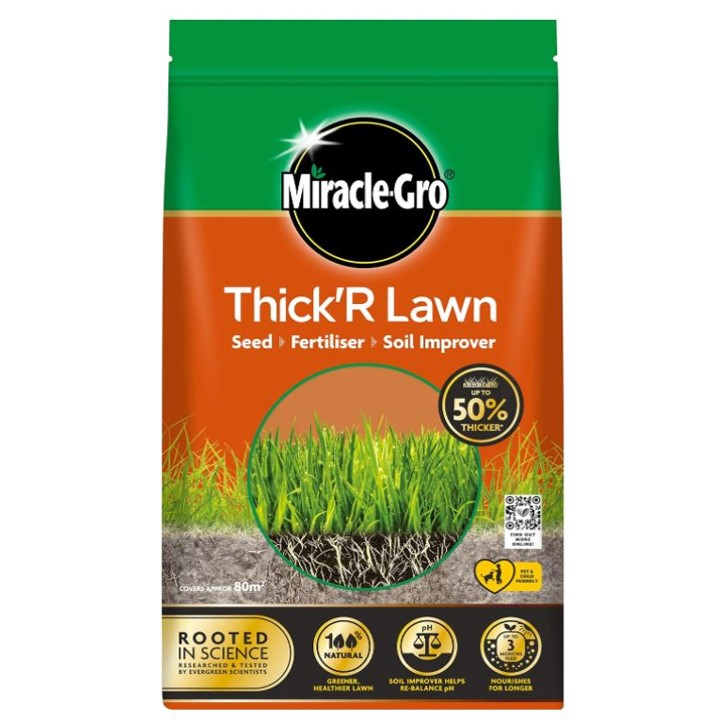 Miracle Gro Thick'R Lawn Seed, Fertiliser & Soil Improver 4kg 1