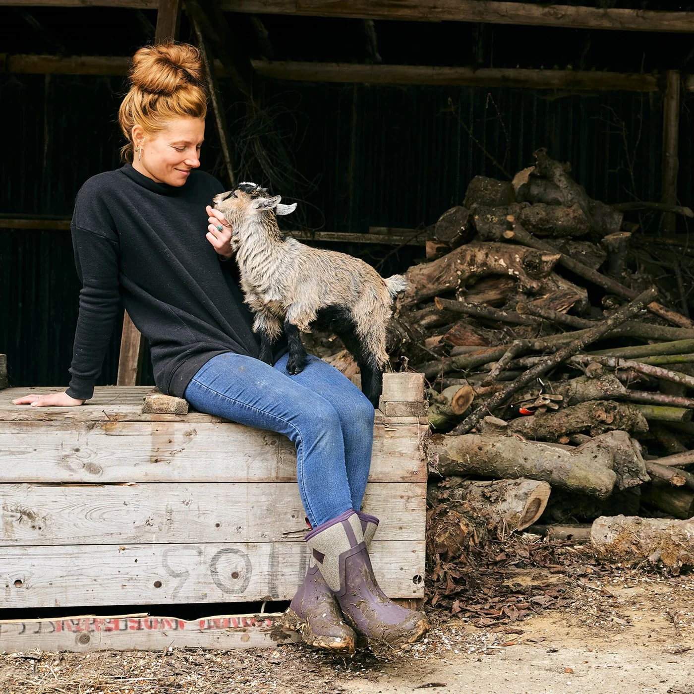 Muck Boot Ladies Arctic Sport II Short Boots Wine-Herringbone Print