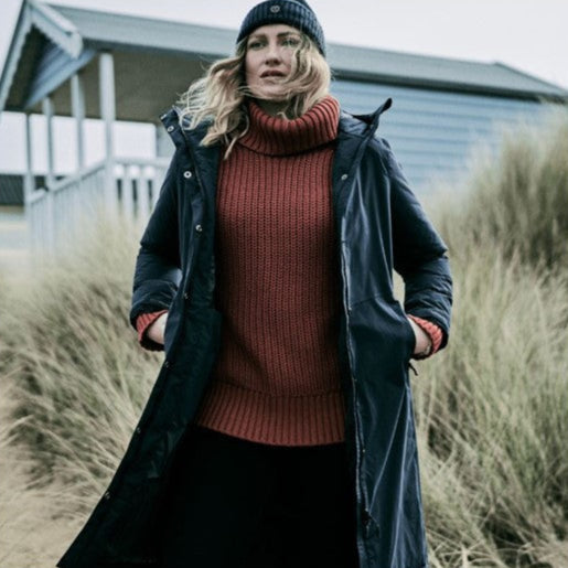 Musto Corsica Women's PrimaLoft Longline Parka Navy 1