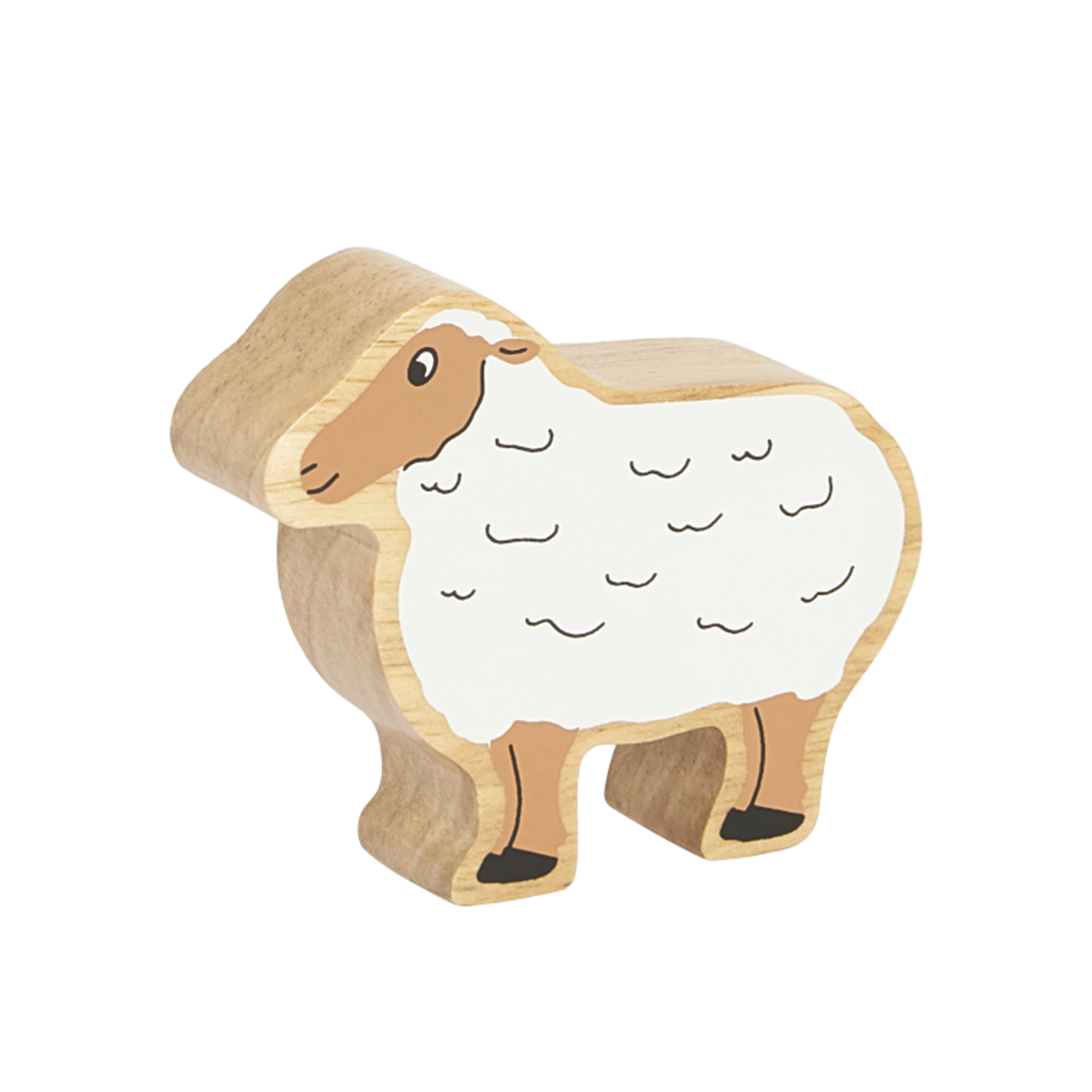 Lanka Kade Wooden Sheep Toy White