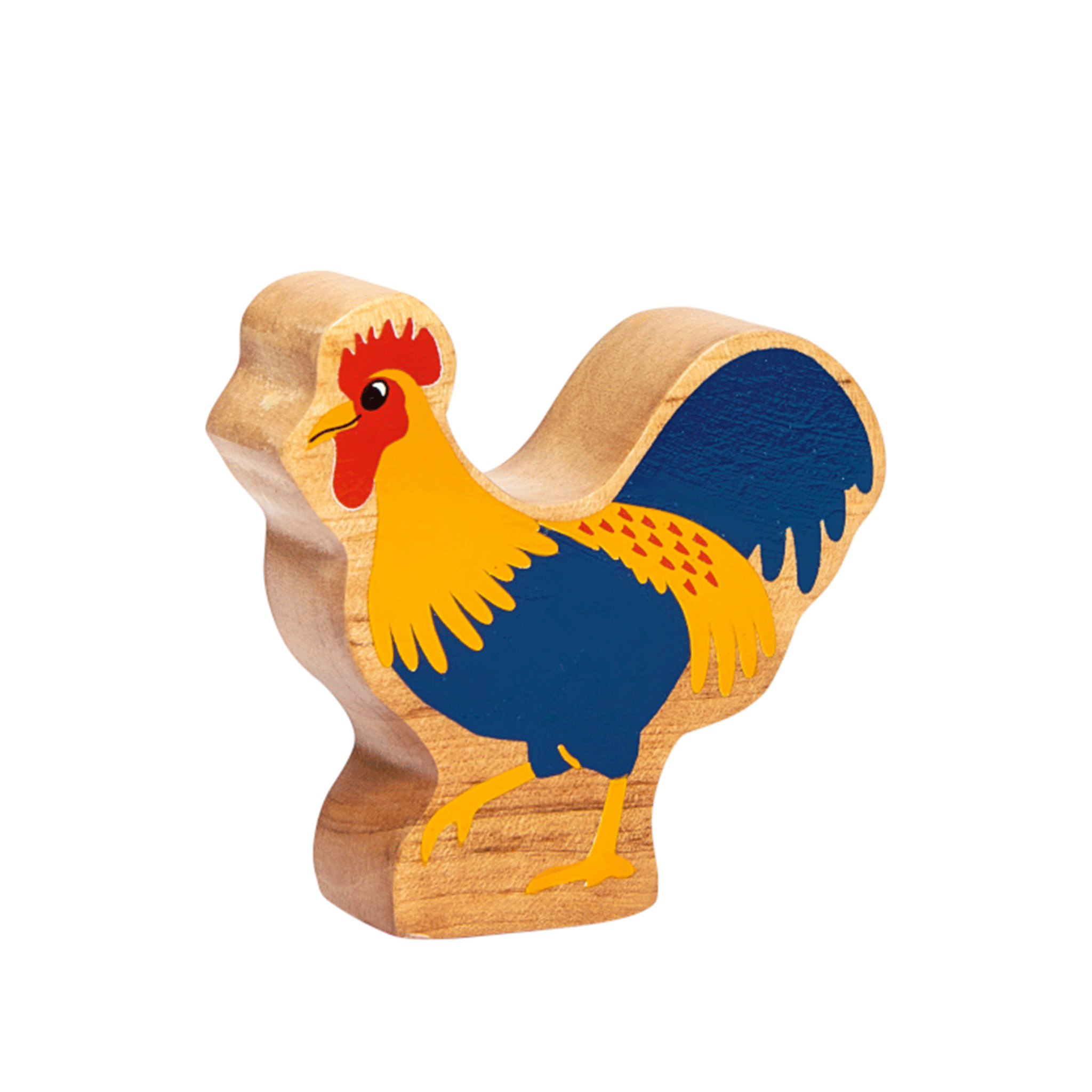 Lanka Kade Wooden Cockerel Toy Blue/Yellow
