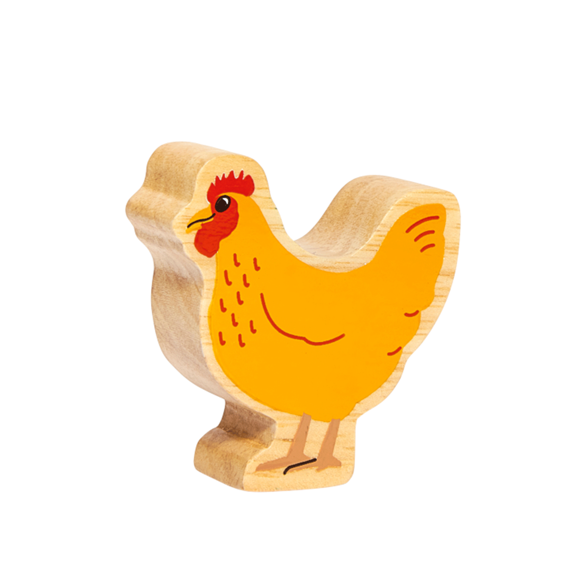 Lanka Kade Wooden Hen Toy Orange
