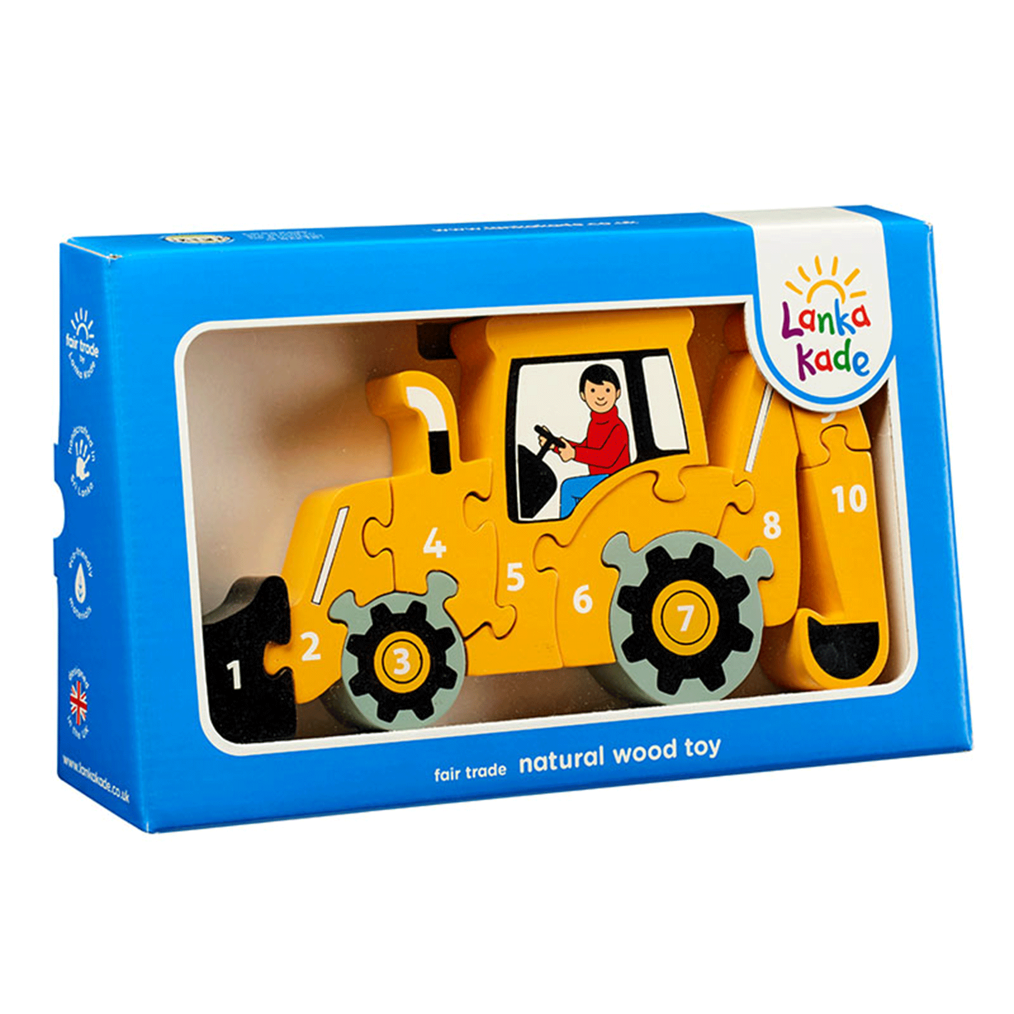 Lanka Kade Wooden Digger Number 1-10 Jigsaw Puzzle Yellow