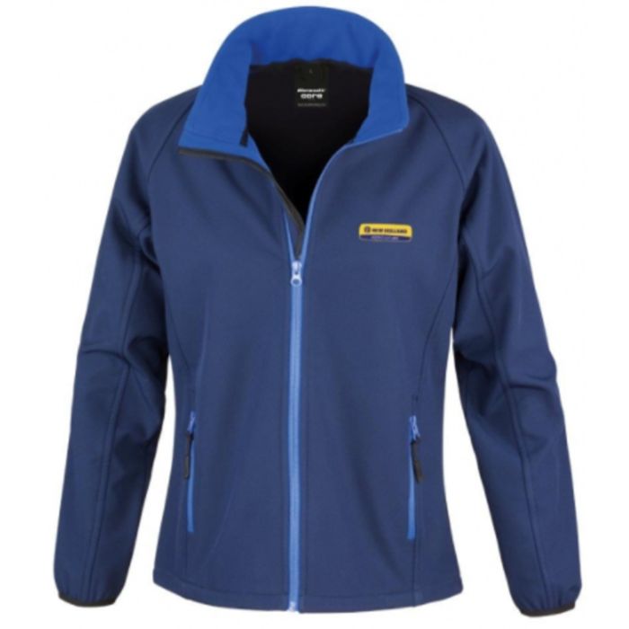 New Holland Ladies Printable Softshell Jacket Dark Navy 1