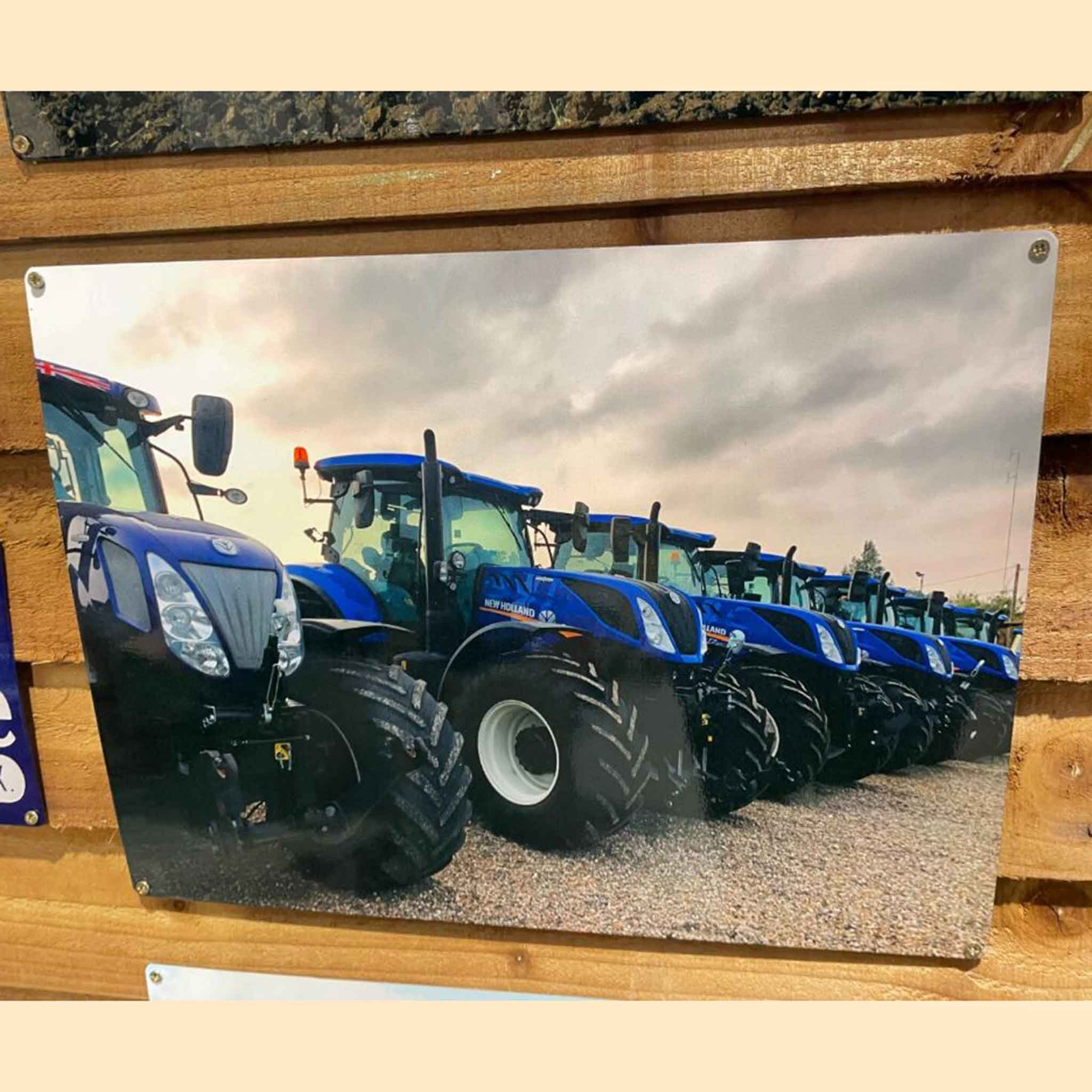 New Holland Tractors Large Metal Sign 30x40cm