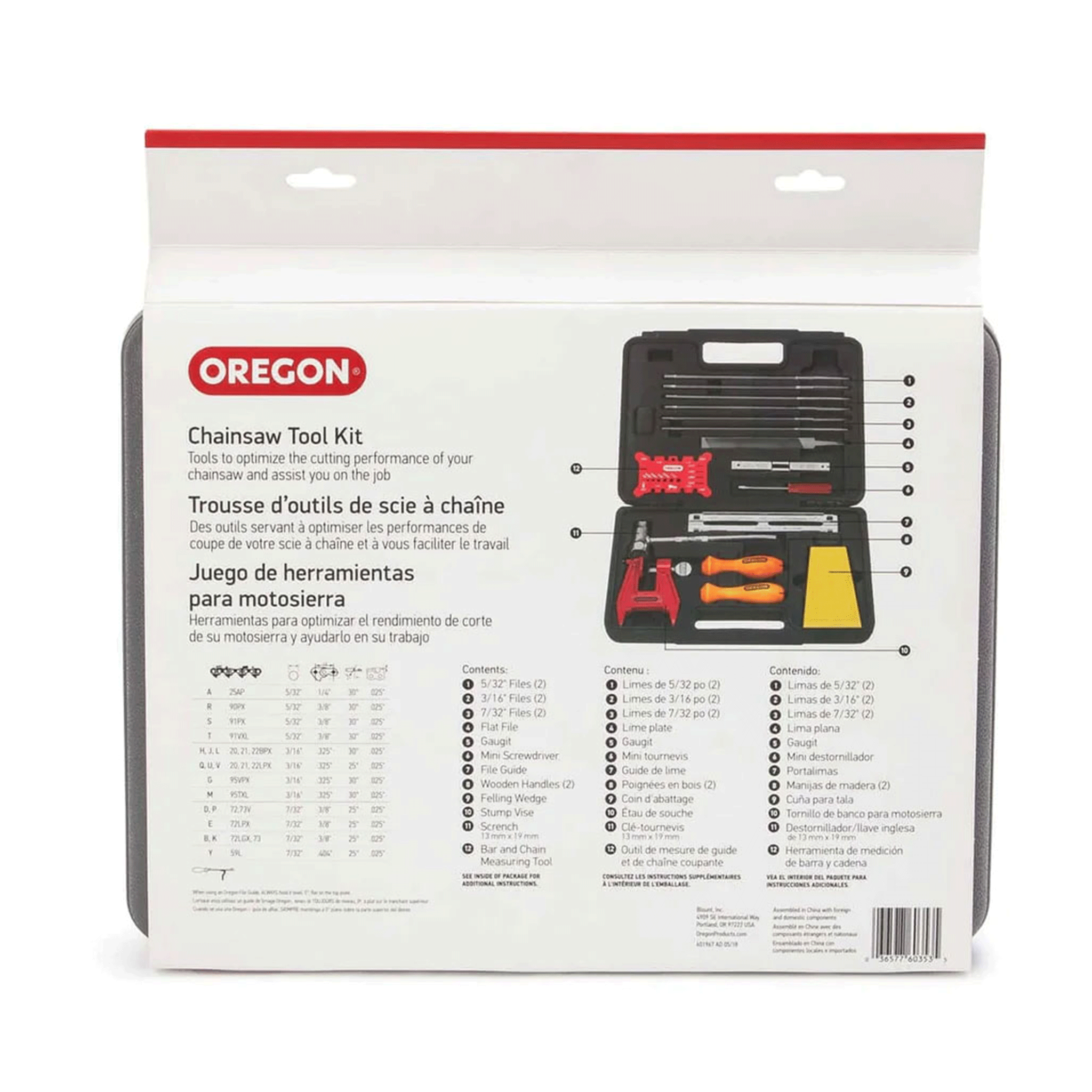 Oregon Chainsaw Chain & Bar Maintenance Tool Kit 601981