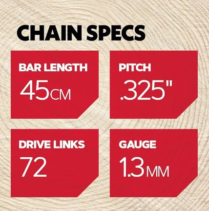 Oregon Speedcut 95TXL072 18 inch (45cm) Chain 2