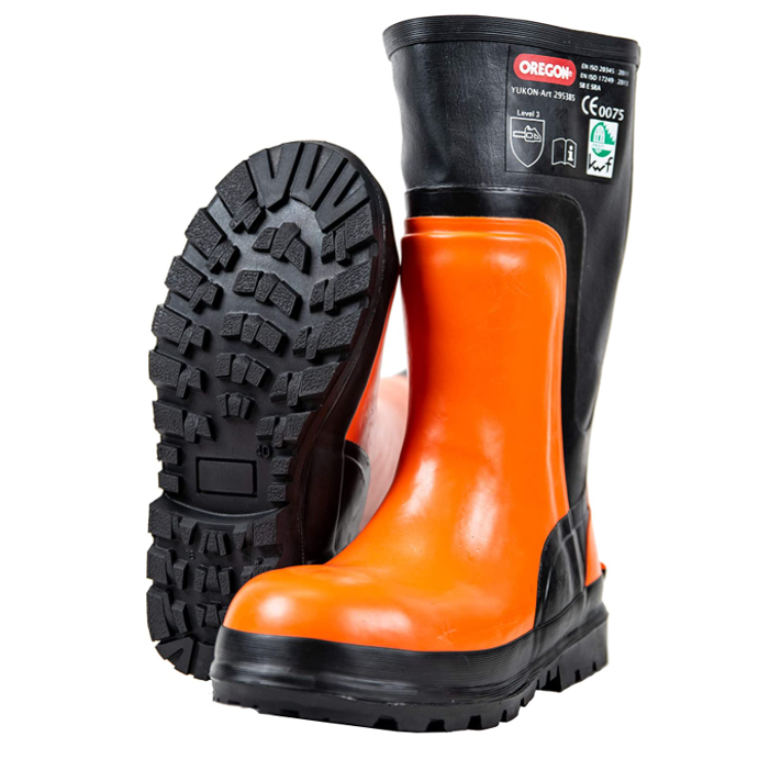 Oregon Yukon Safety Chainsaw Boots Black-Orange 1