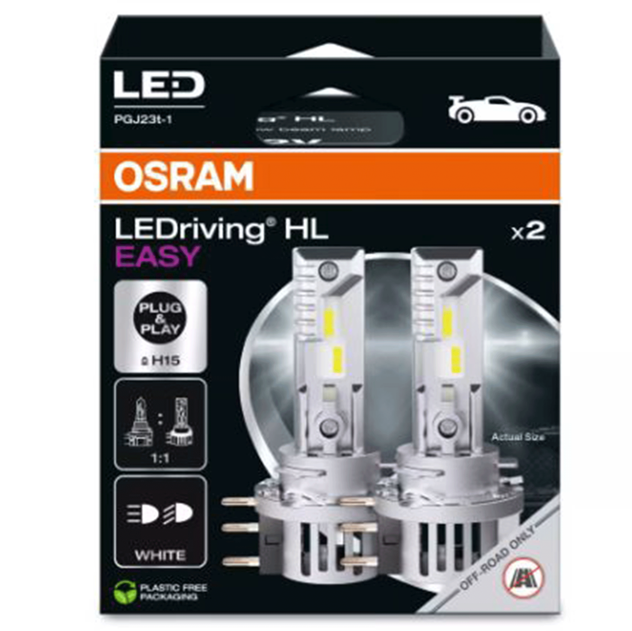 Osram Automotive LEDriving HL Easy H15 Headlamp Bulbs 2 Pack