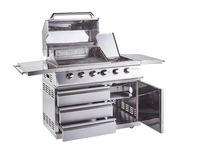 Outback Signature Pro 4 Burner Hybrid BBQ Stainless Steel 2