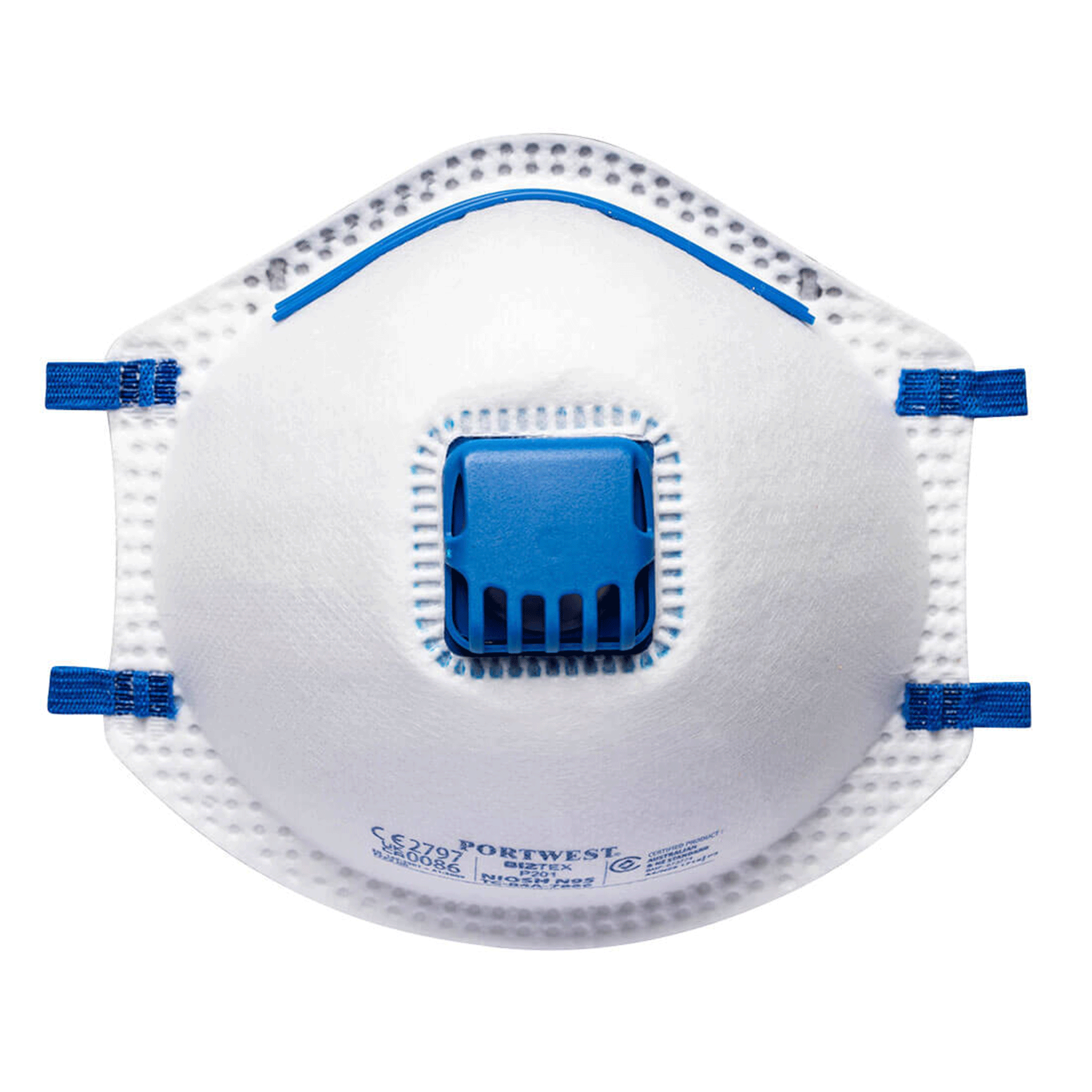 Portwest P201 - FFP2 Valved Respirator in White (Pack of Ten)