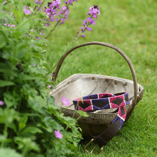 Pioneros Polo Belt - Purple, Berry, White Stripe 2
