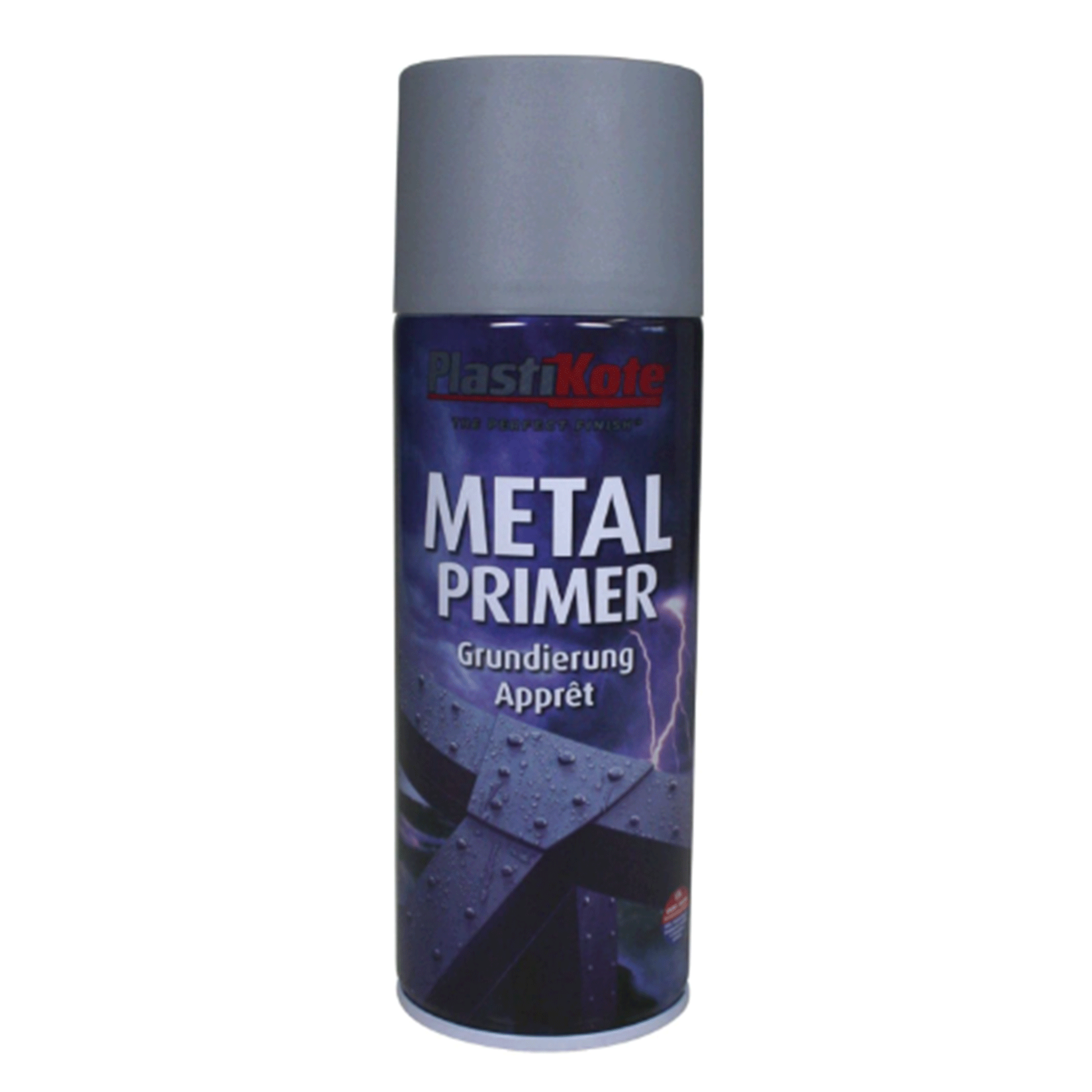Plastikote Metal Primer Spray Paint - Grey