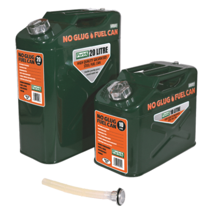 Portek No Glug Fuel Can 10L & 20L