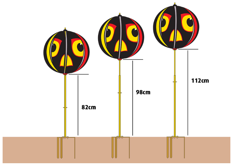 Portek Sentinel Wind Driven Birdscaring Globe 2