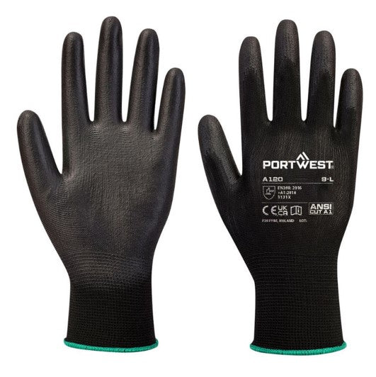 Portwest A120 PU Palm Glove Black 1