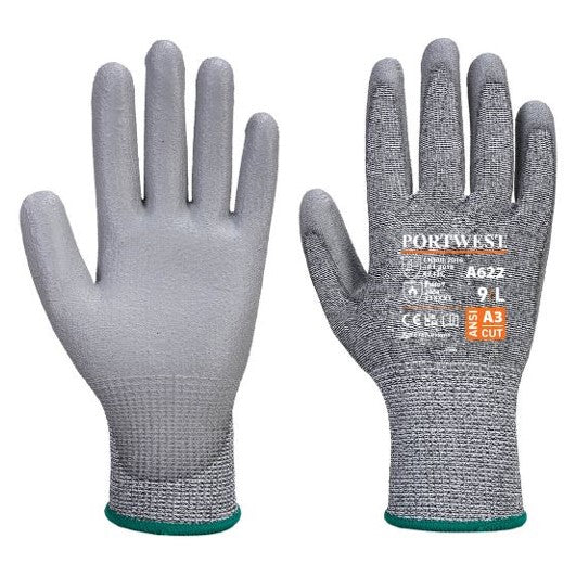 Portwest A662 MR Cut PU Palm Glove Grey 1