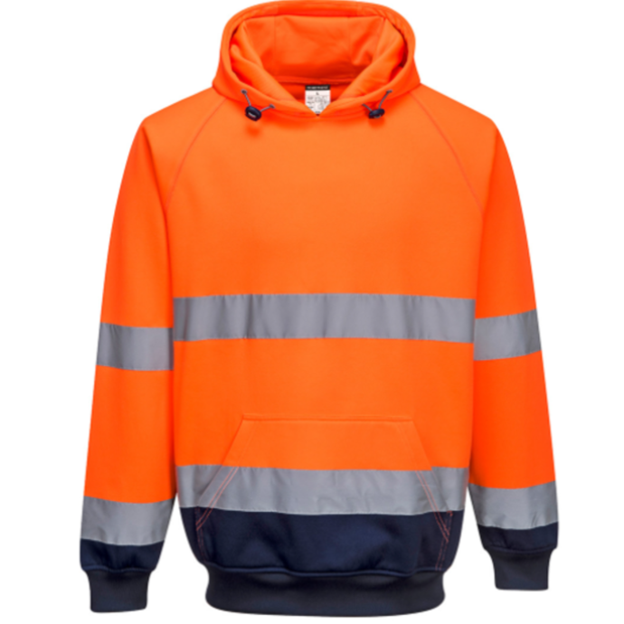 Portwest B316 Two Tone Hooded Sweatshirt Orange-Navy 1