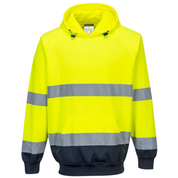 Portwest B316 Two Tone Hooded Sweatshirt Yellow-Navy 1