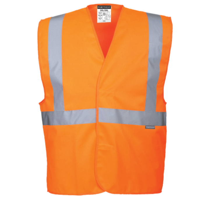 Portwest C472 Class 2 Hi-Vis One Band & Brace Vest Orange 1