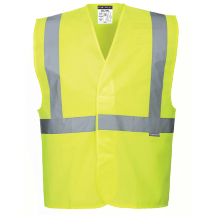Portwest C472 Class 2 Hi-Vis One Band & Brace Vest Yellow 1