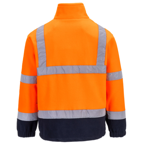 Portwest F301 H-Vis Two Tone Fleece Jacket Orange-Navy 2