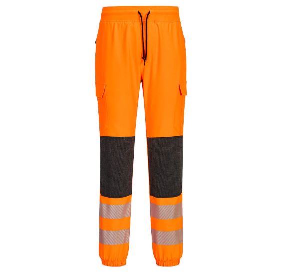 Portwest KX346 Hi-Vis Flexi Joggers Orange-Black 1