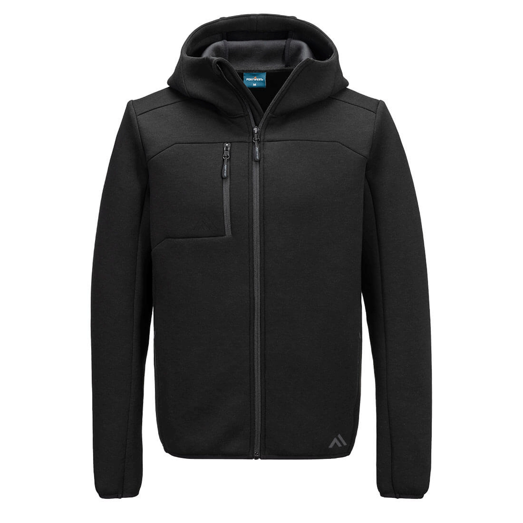 Portwest KX372 - KX3 Sport Zip Hooded Sweater in Black