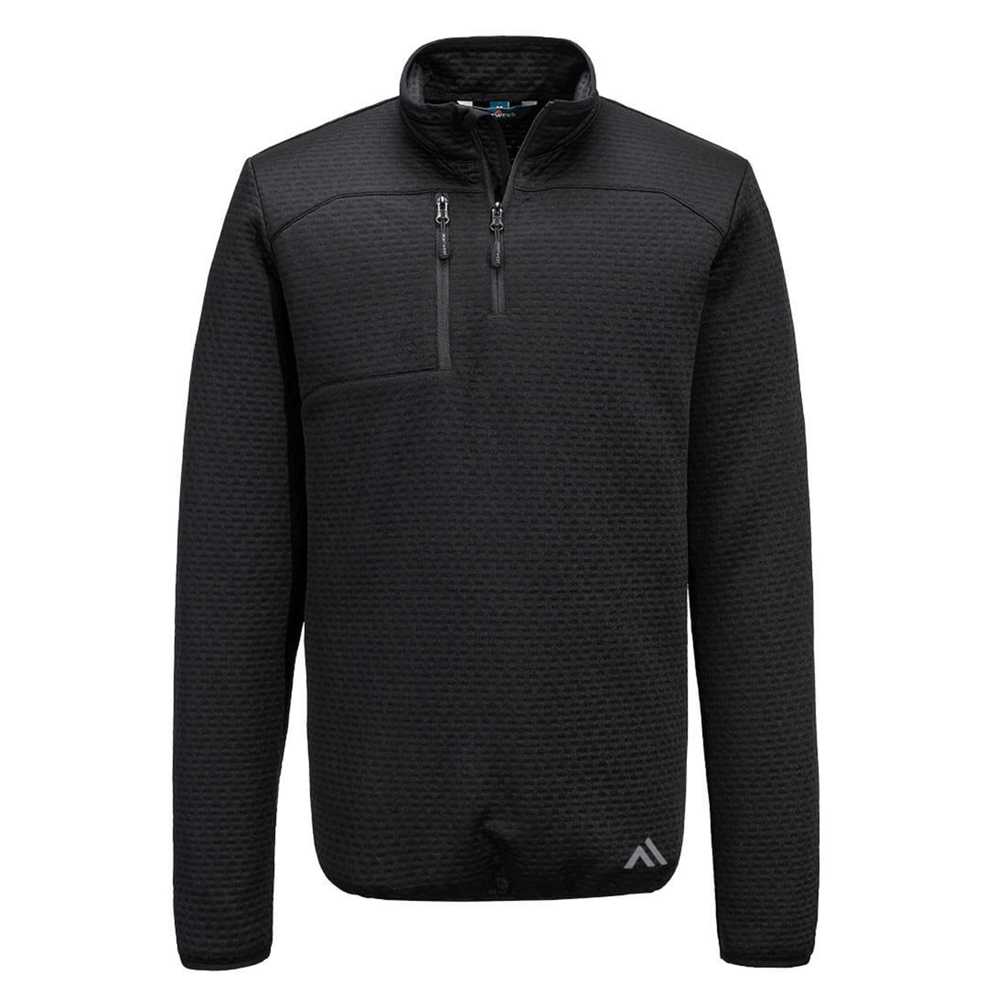 Portwest KX376 - KX3 Sport Textured 1/4 Zip Sweatshirt in Black