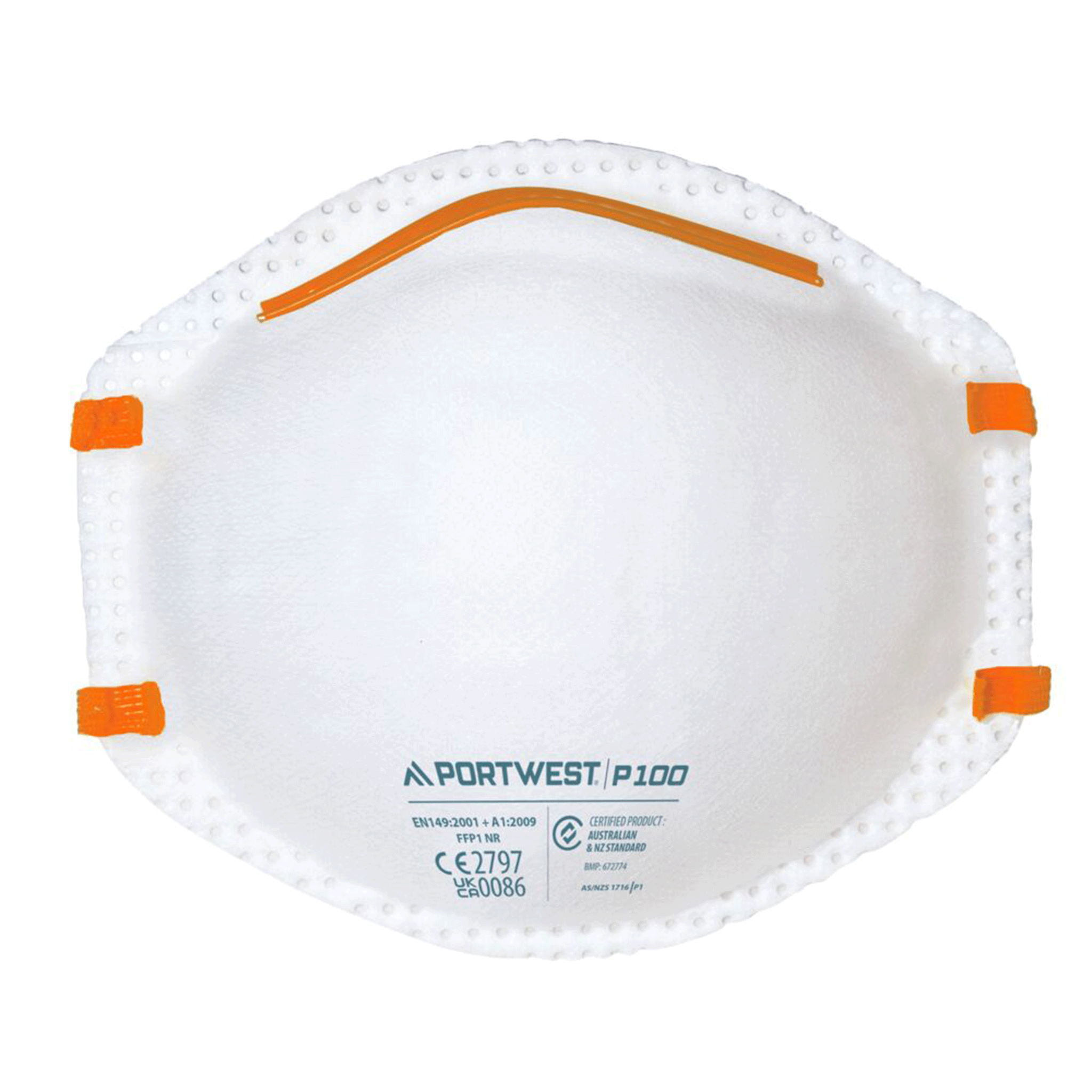 Portwest P100 FFP1 Respirator in White (Pack of Twenty)