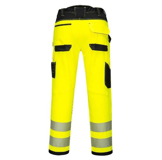 Portwest PW385 Hi-Vis Women's Stretch Work Trousers Yellow-Black 2