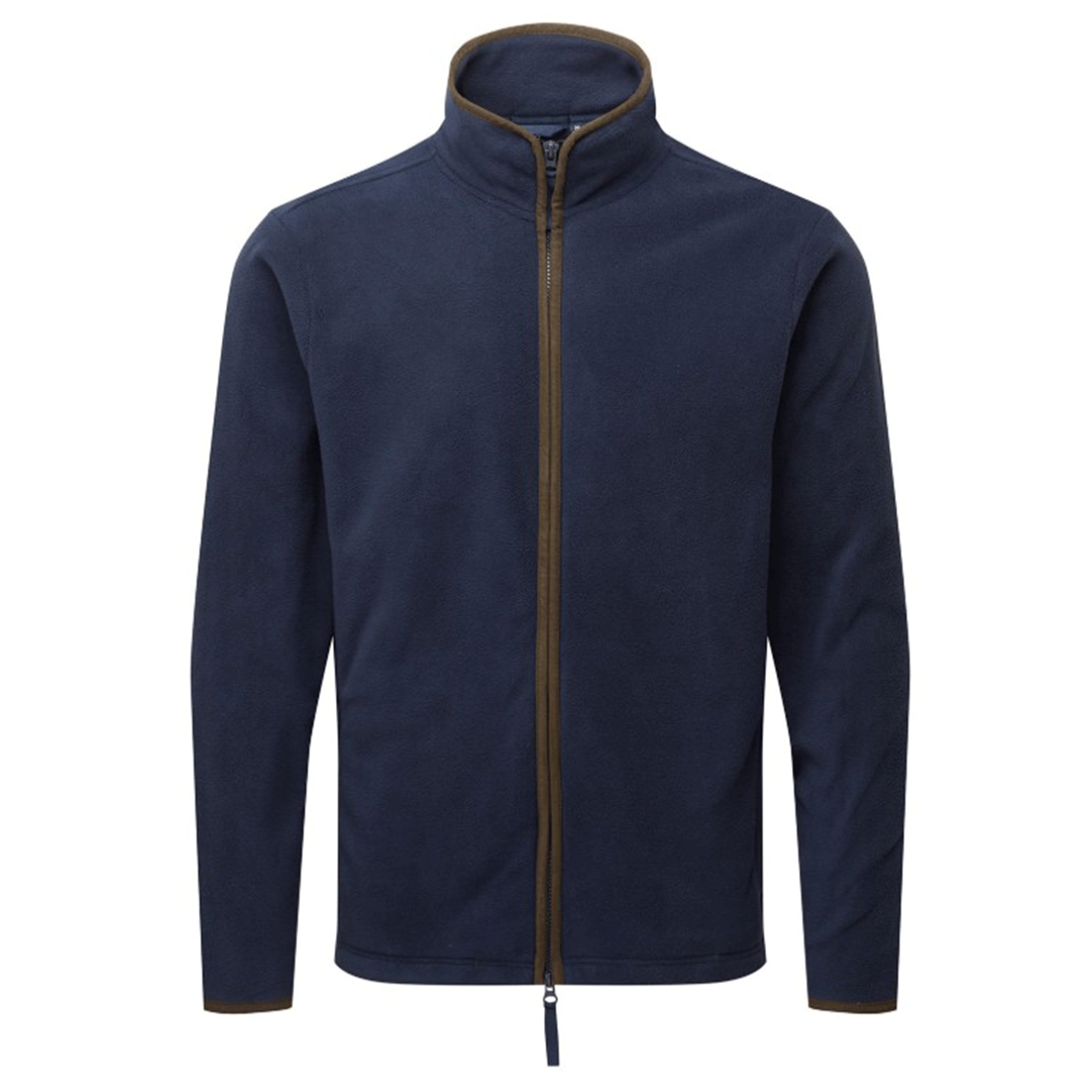 Premier Workwear Men's Artisan Fleece Jacket Navy-Brown