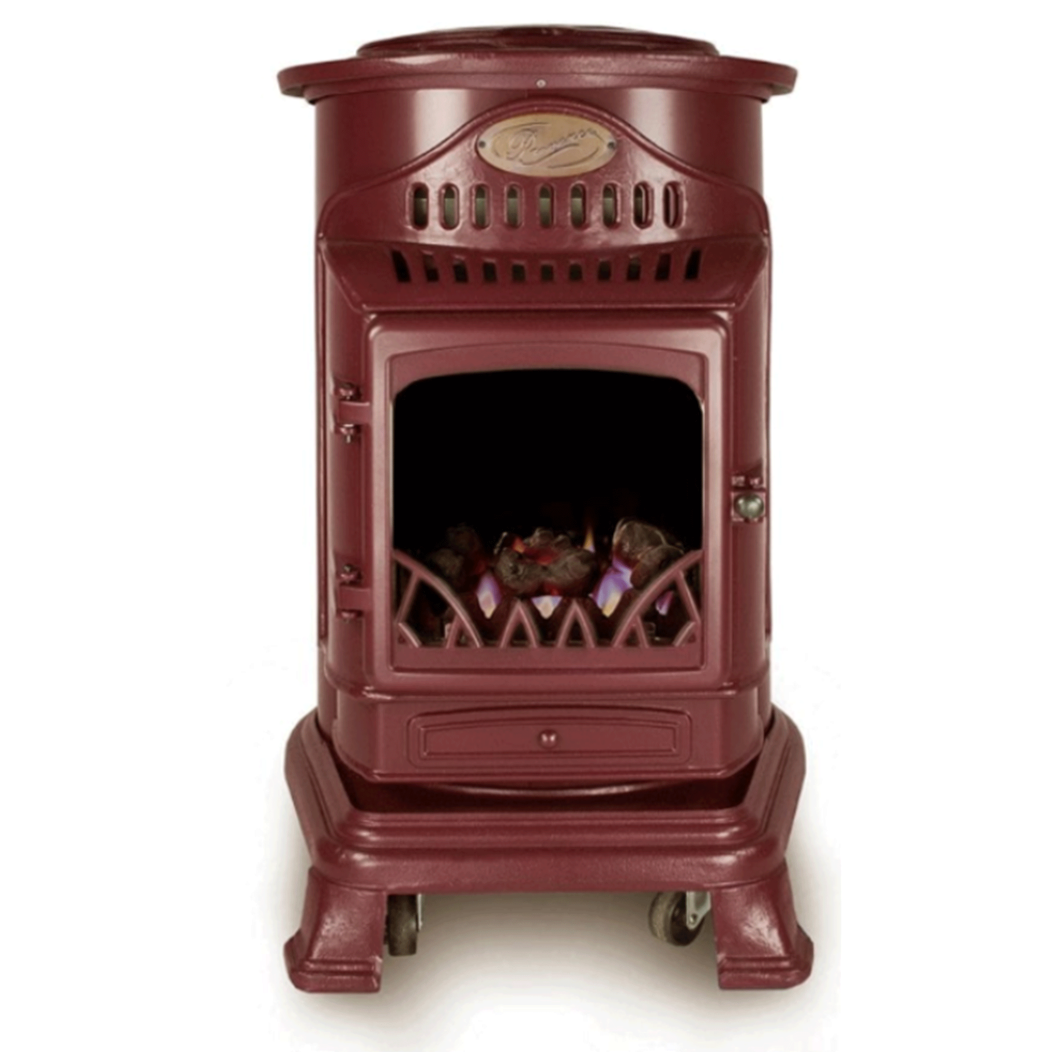 Provence 3kw Portable Gas Stove Heater Burgundy