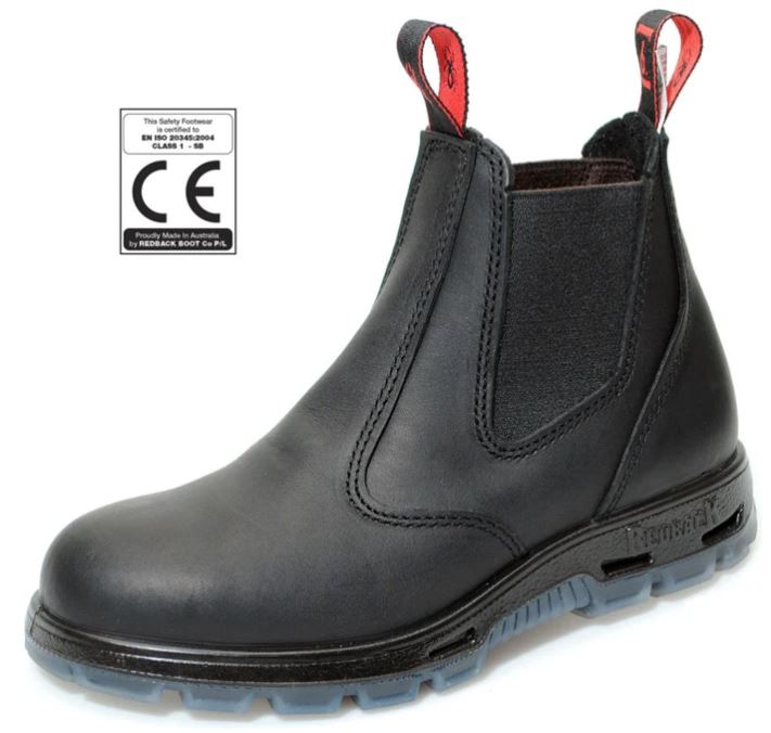 Redback Steel Toe Cap Derby Safety Boots Black 1