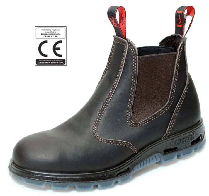 Redback Steel Toe Cap Derby Safety Boots Brown 2